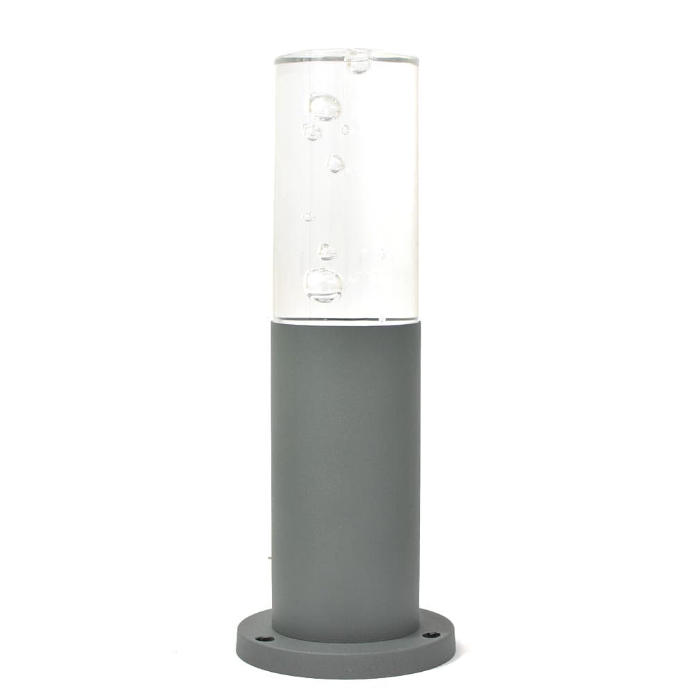 LED Bollard Light 7W 700lm 6000K 14-Inch Gray Aluminum Acrylic IP44