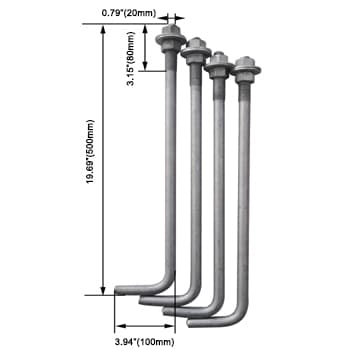 Base Mounting Screw for SLP Light Pole