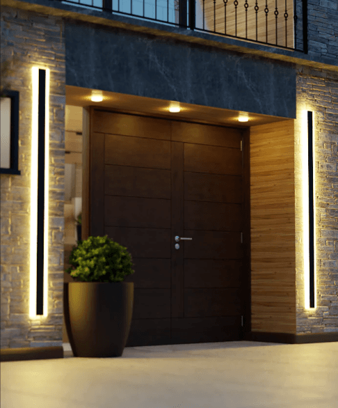BARON LED Wall Light Power 40W 4000LM Input Voltage AC90-265V Color Temperature: RGBIC+3CCT Size 1800x80x40mm(6ft) IP65 waterproof Material Iron+Acrylic with UL mean well driver Connection Mothod: WIFI+B+2.4G 2 Yrs Wrnty