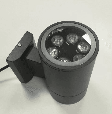LED Wall Sconce, 9W Single-Sided, 5000K, Matte Black, IP65 Outdoor