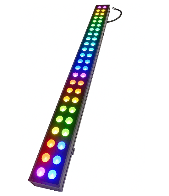 150W Led Wall Washer Light  Wall mounting Philips/Osram/Bridgelux IP65 Body with Black finish Input: DC24V Lens Angle with 10° 15° 30° 45° 60° 90° 120° Body size: L1000*W70*H68mm Aluminum+Glass 20cm Tinned AWG wire tip-5 Pin CE, RoHs