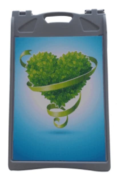 Discontinued Item- A type plastic outdoor display (W)24inx(H)36in gray color visible image size  24inx35in