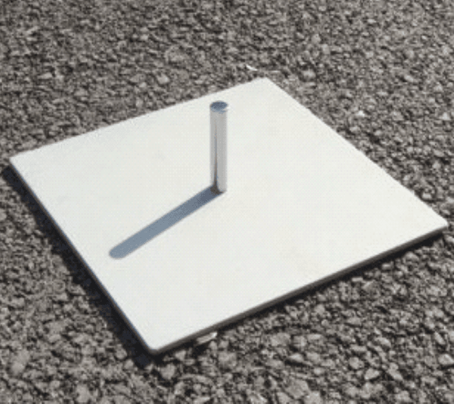 Discontinued Item- Steel square base w  o bearing 30x30cm 13.2 lbs