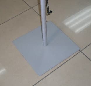 Discontinued Item- Steel square base w  o bearing 40x40cm 17.6 lbs