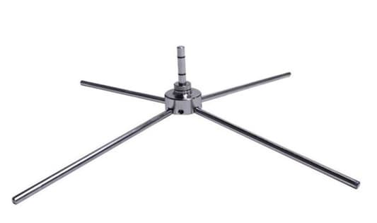Steel cross base with bearing, Chrome finished