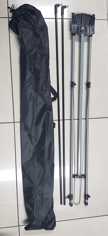 Discontinued Item- Banner display X type size Small 23.5inX63in (60cmx160cm) Aluminum plastic part fiberglass construction with single oxford bag