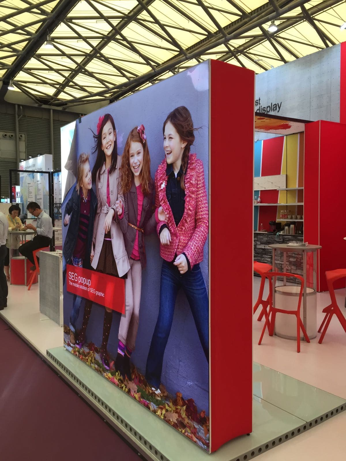 Discontinued Item- SEG Double Sided Pop Up Display 88inx88in with wheel trolly bag w  o lights