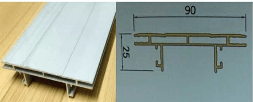 Discontinued Item- Aluminum Frame for Silicone Edge Fabric  (L)3.05mx90mm (depth)x25mm (back edge) Double sided