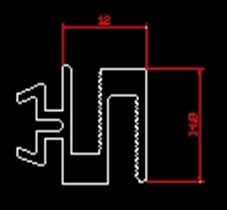 Discontinued Item- Aluminum tradeshow converter to use w   SEG double side  (L)3-3.05m   10ft