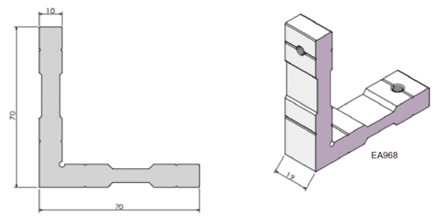 90 degree large connector corner for FE systems