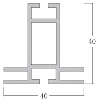 Aluminum frame for fabric sign, double side system (L)3m, size: 40*40mm