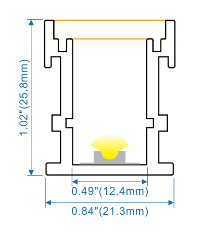 Floor Insert - W:21mm*H:26mm*L:8.2'/98"
