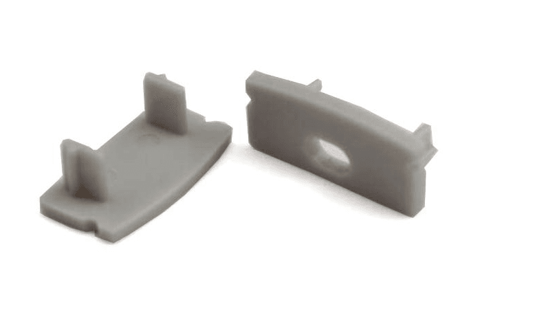 End Caps for LED Floor Lighting Profiles, 1 Pair per Bag