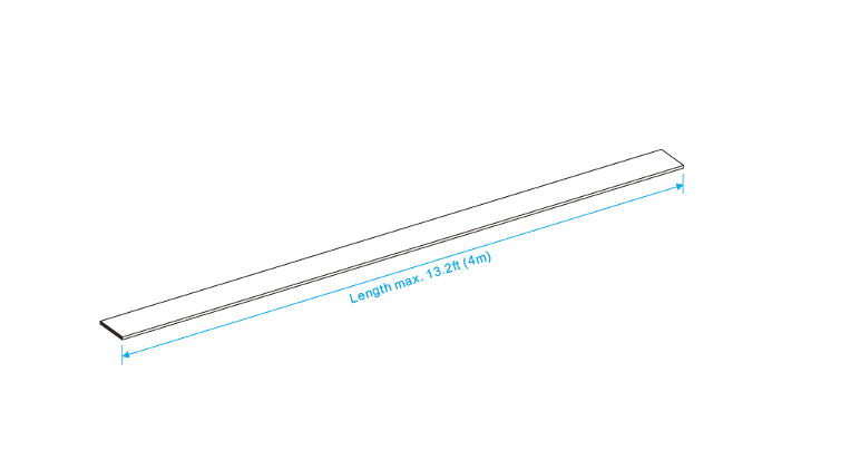 Opal PC Cover for LED Channel, Silver, 10 ft (3.05 m) Length