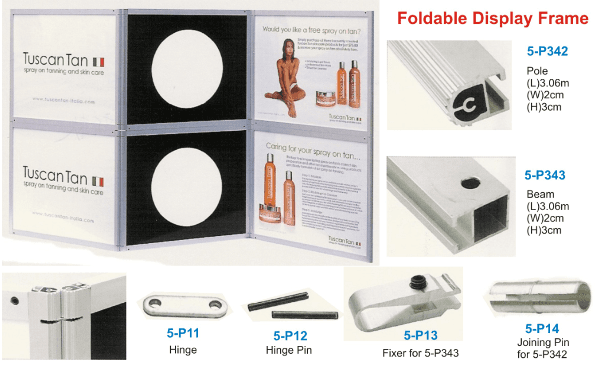 Discontinued Item- Foldable display aluminum pole (L)3.06m  (10ft)