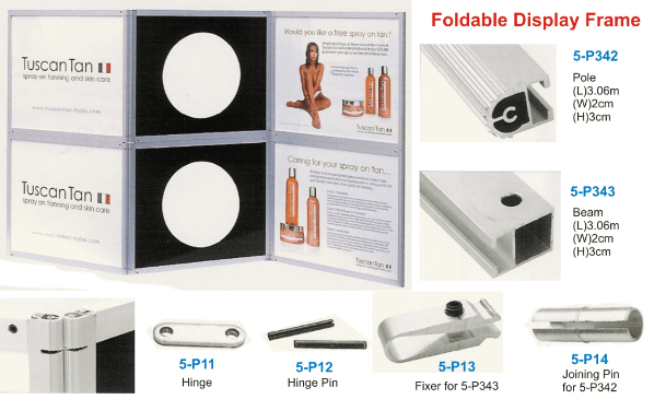 Discontinued Item- Foldable display aluminum beam (L)3.06m (10ft)