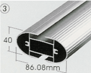 Discontinued Item- Aluminum pval pole 4cmX86cmX3.66m