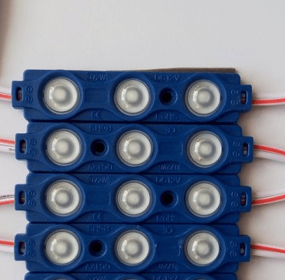20 modules, 3dots SMD5730 LED module, Blue, 12VDC/0.96watt/110lm, IP67, Inject shell