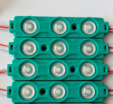 LED Sign Module, SMD5730 Green, 3-Dot, 12VDC 0.96W 110lm IP67, 20-Pack