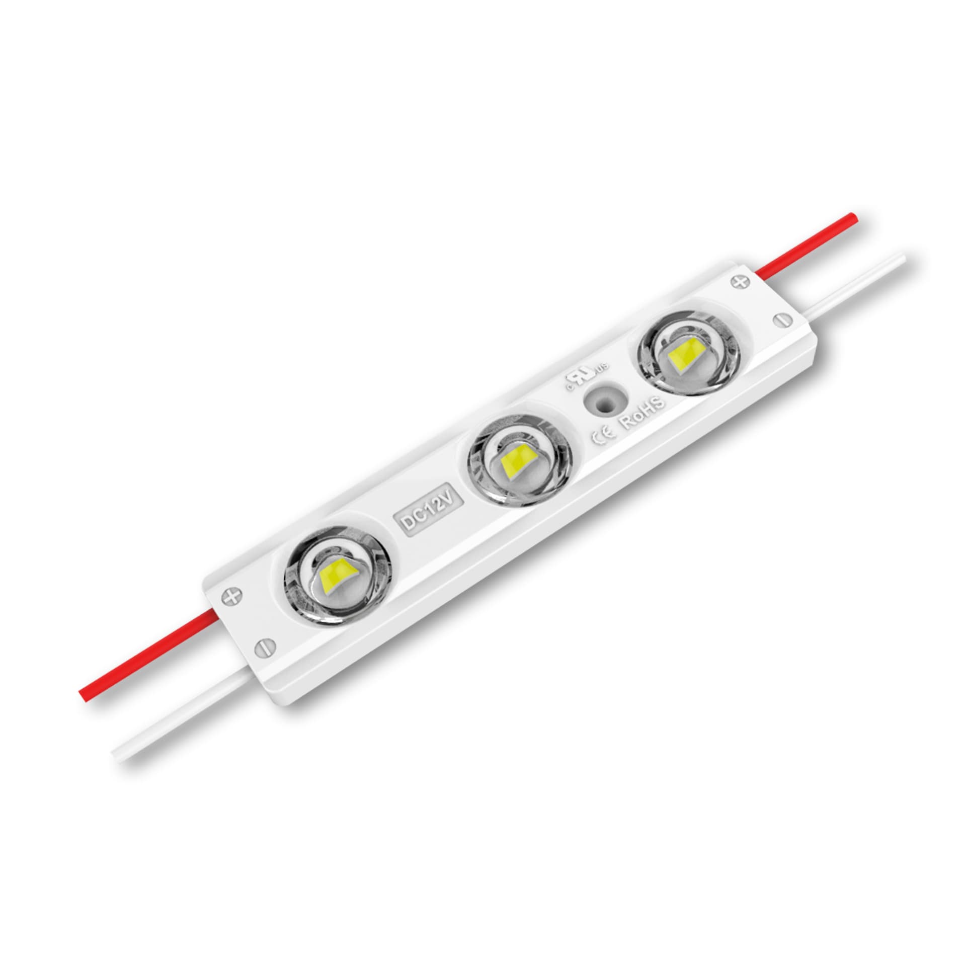 20 modules, LED injected Module SMD2835x3pcs, 12VDC/1.32watts/110mA, White 6500k, 110Lm, IP65, Size: 80*18*8mm, 160Deg beam angle, UL Listed
