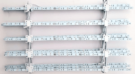 20 strip double side LED curtain (W)20"x(H)48", 96 watt/12Vdc, 15 leds/SMD2835/strip/side, 6000K