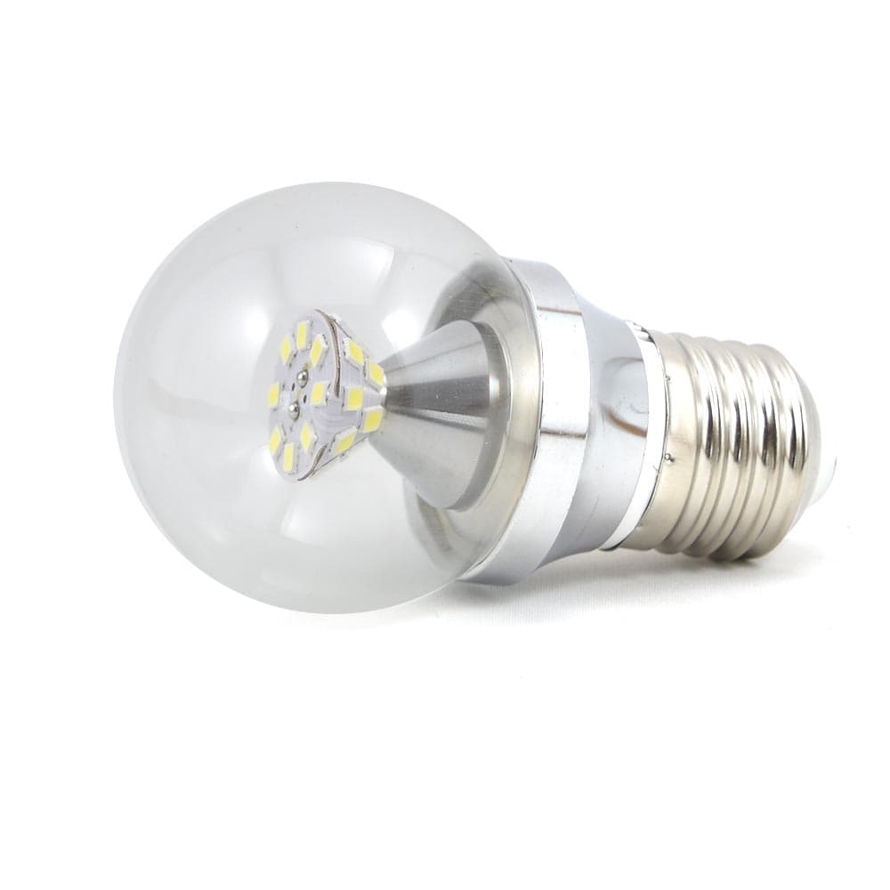 Discontinued Item- Glass globe bulb 5watt  AC85-265V White 6000K E27 Base