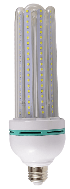 24W E27 LED U Shape Corn Bulb | Cool White 6500K |  85-265Vac | 1,920 lm | 80 lm/w | CRI >70 | PF >60 | 2 year warranty | (H)17.5cm*(W)5.7cm | PC+Aluminum+Glass