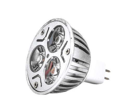 3W MR16 LED Reflector Lamp, 12V DC, Blue, 60° Beam Angle
