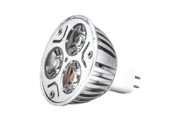 5W MR16 LED Reflector Lamp, 12VDC, Blue, 60° Beam, Aluminum