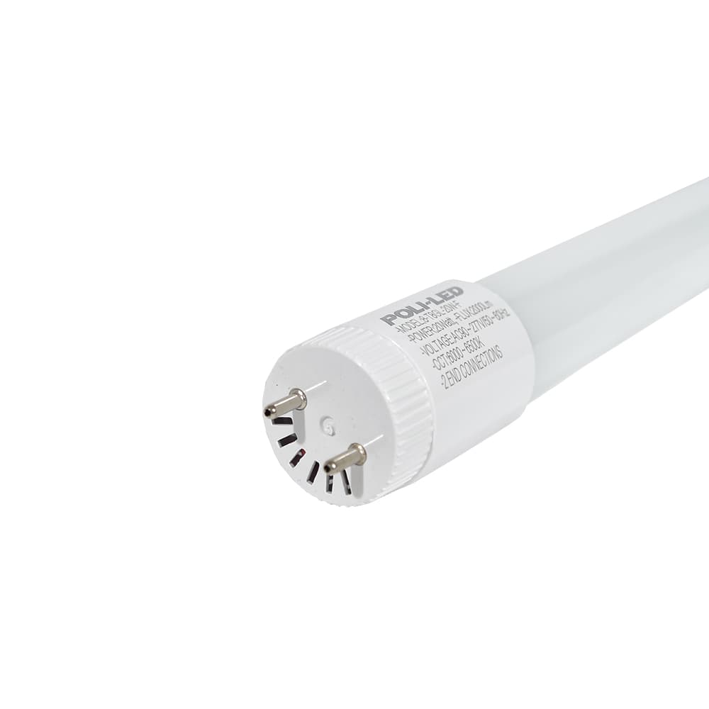 Discontinued Item- POLI LED glass tube 48in 20watts  85-277VAC White 6000K-6500K. 2000Lm Frosted cover >80 Ra