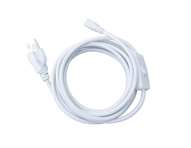 10' (3m) AC power cable with switch for T8x2 tube light