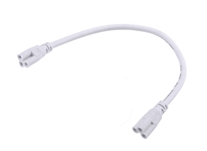 12"( 30.8cm) 2 end plug extension cable for T8x2 tube light