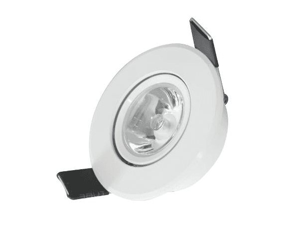 2.5" LED Cabinet light White Housing, 3W, DC12V, 3000K, Beam 30, CRI >80, 210lm, 70lm/w, High powered LED, 25000 hrs, PF>0.9, ETL Listed, CE. RoHS