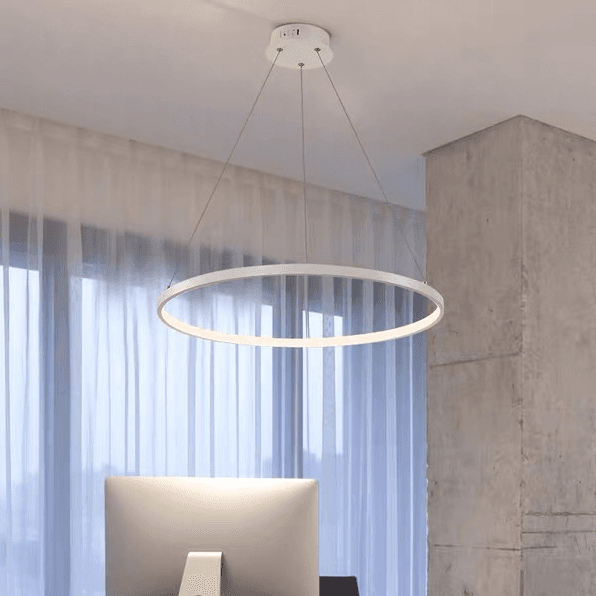 FINAL SALE - Limited 30-day Warranty- Price Drop  30%-LED chandelier ring light  inner ring lighting  36watts  Dia: 22.45in   smd2835  product diamater:570mm (22.5inches)  white housing  input: 85-265Vac  3240lm  90lm/w  color CCT adjustable by switch