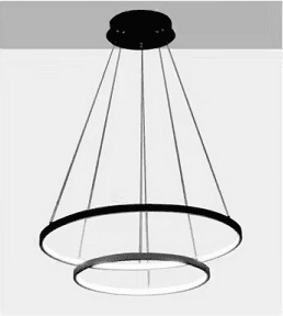 FINAL SALE - Limited 30-day Warranty- Price Drop  30%-LED chandelier ring light  inner ring lighting  36w+24watts  smd2835  product diamater:570mm+380mm (22.5+15inches)  black housing  input: 85-265Vac  3240lm+2160lm  90lm/w  color CCT adjustable