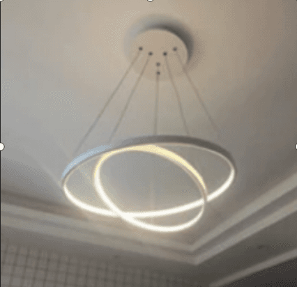 Discontinued Item- FINAL SALE - Limited 30-day Warranty- Price Drop  30%-LED chandelier ring light inner ring lighting 36w+24watts smd2835 product diamater 570mm+380mm (22.5+15inches) white housing input  85-265Vac 3240lm+2160lm  90lm  w color CCT adj