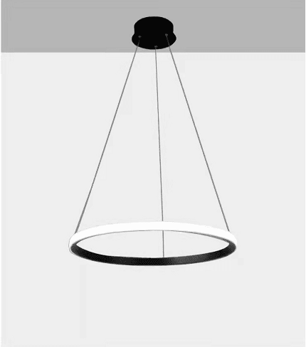 Discontinued Item- FINAL SALE - Limited 30-day Warranty- Price Drop  30%-LED chandelier ring light outer ring lighting 36watts smd2835 product diamater 570mm (22.5inches) black housing input  85-265Vac 3240lm  90lm  w color CCT adjustable by switch