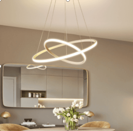 Discontinued Item- FINAL SALE - Limited 30-day Warranty- Price Drop  30%-LED chandelier ring light outer ring lighting 36w+24watts smd2835 product diamater 570mm+380mm (22.5+15inches) white housing input  85-265Vac 3240lm+2160lm  90lm  w color CCT adj
