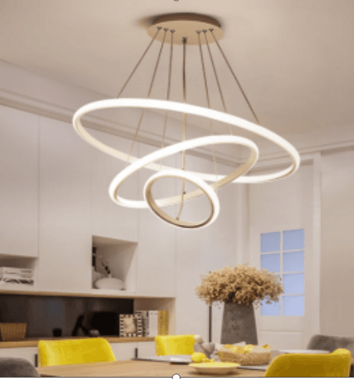 FINAL SALE - Limited 30-day Warranty- Price Drop  30%-LED chandelier ring light  outer ring lighting  36w+24+12watts  smd2835  product diamater:570mm+380mm+190mm (22.5+15+7.5inches)  white housing  input: 85-265Vac  3240lm+2160lm+1080lm  90lm/w