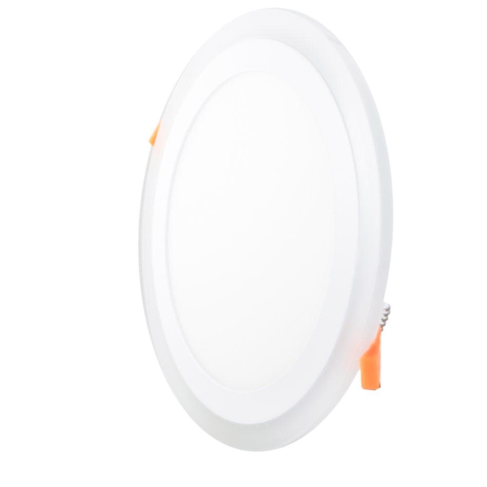 9 1/2"(241mm) Round ceiling light 18watt White + 6watt blue light border, Hole 8 1/4"(207mm),Input 85~265Vac