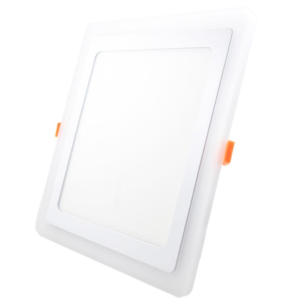 9 1/2"(241mm) Square ceiling light 18watt White + 6watt blue light border, Hole 8 1/4"(207mm),Input 85~265Vac