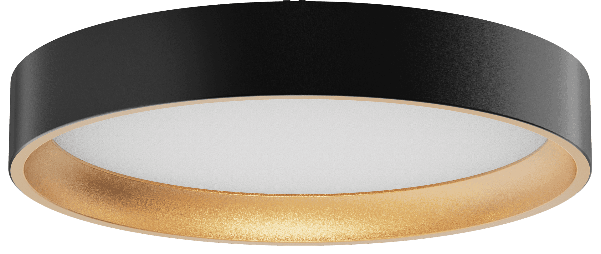 Decorative Recessed Lighting Trim, Pure Ring Collection C26, Black and Gold Finish, 9 Inch
