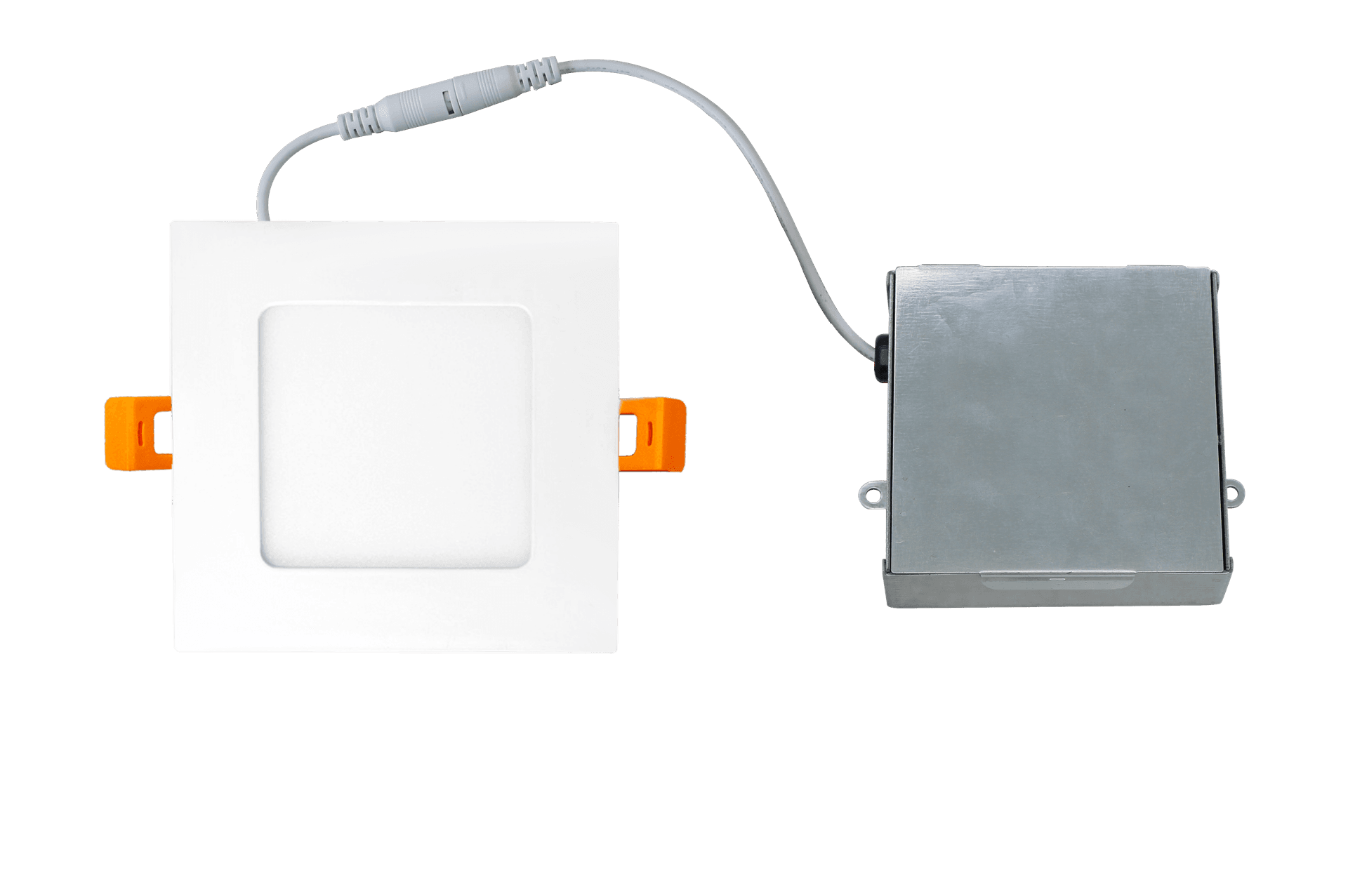 Discontinued Item- FINAL SALE - Limited 30-day Warranty- Price Drop  50%-Lumipro 4in E Series LED Square Downlight 9W 4000K 800lm100-130VAC input 4.125incutout 4.75indiameter triac dimmable  50k hour lifetime CRI>80 PF>90 120 degrees beam cETLus Energ