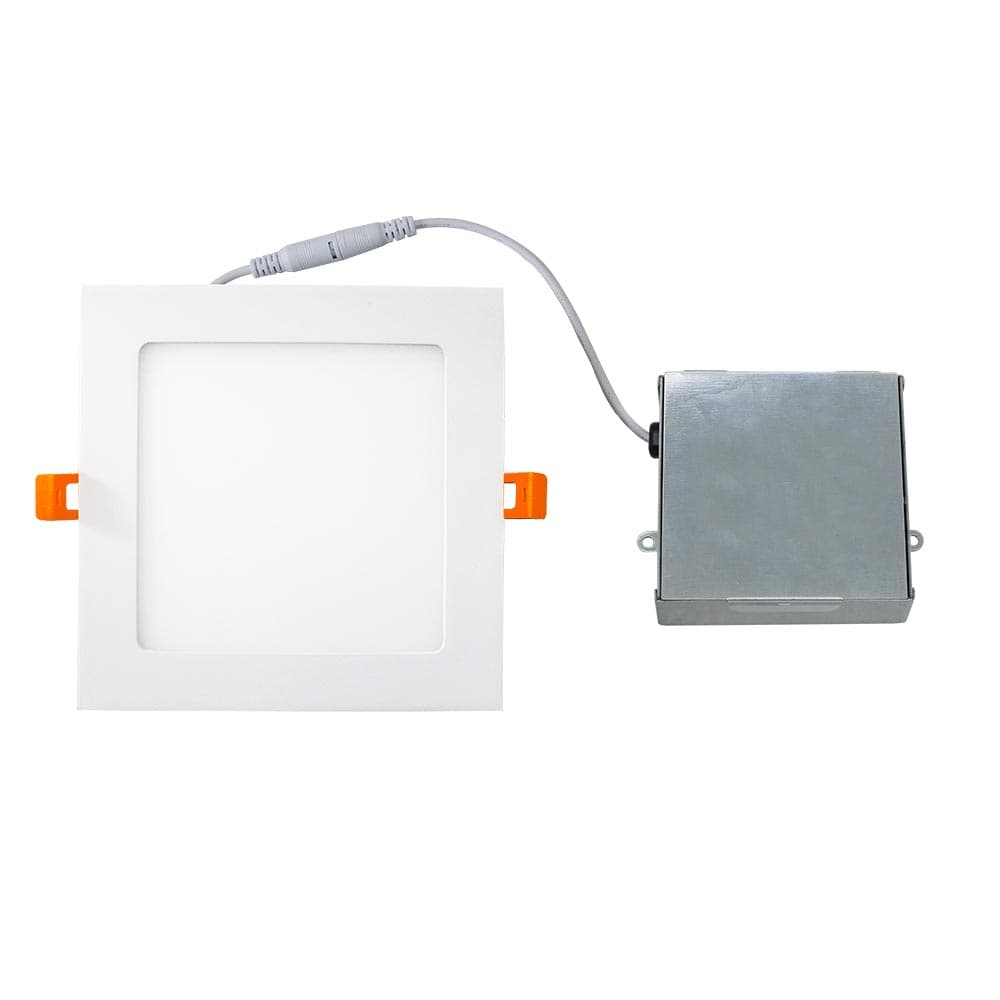Discontinued Item- LUMIPRO 6in E Series LED Downlight 12W CCT 6000K 800lm100-130VAC input 6-1  8in square cutout 6.75indiameter triac dimmable  50k hour lifetime CRI>80 PF>90 120 degrees beam cETLus Energy Star IC Rated Damp Location 3 yr warranty SQUA