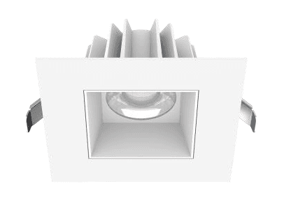 Discontinued Item- LUMIPRO 4in Anti-Glare Square Downlight Commercial Series Power Selectable 9W 12W 15W 100-277V AC 3CCT 30K 40K 50K 720-1200LM 80LM  W CR90 0-10V&Triac Dim PF0.9 LED Chip COB Beam Angle 36 ETL 5 Yrs Wrrty