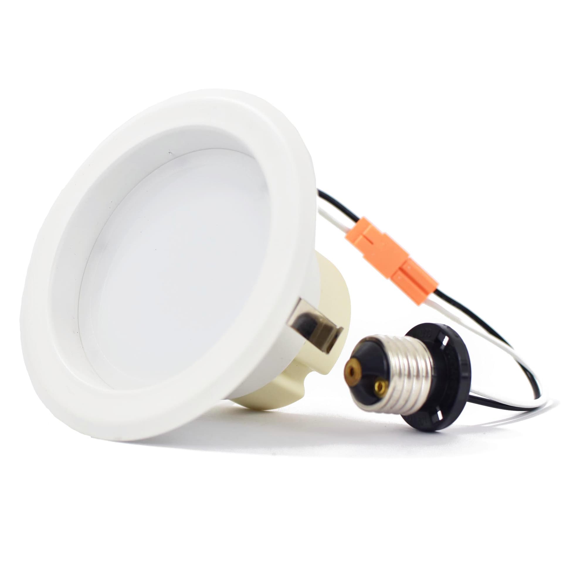 Discontinued Item- FINAL SALE - Limited 30-day Warranty- Price Drop  50%-Lumipro 4in R Series Round Retrofit LED Downlight 10W 5000K 120VAC Dimmable with E27 socket