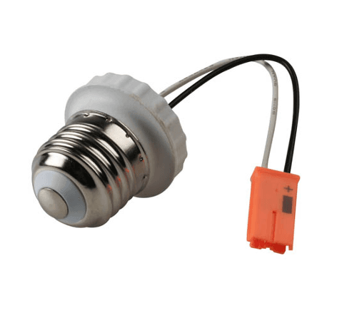 8" Connector w/ E27 Socket for retrofit down light, 18awg cable