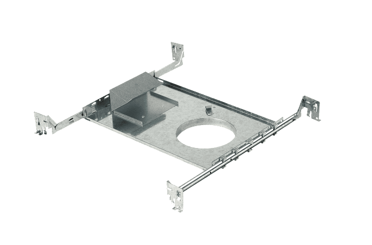 4 1/8" new construction rough-in plate for recessed led downlights