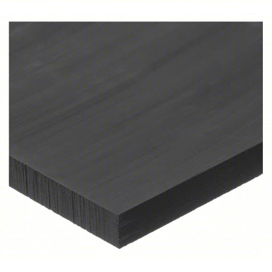PVC Sheet Board, Black, 4 ft x 8 ft x 1/8 in Thick, Indoor/Outdoor Use