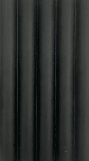Round WPC Wall Panel, Matte Black — 6.3 in Wide x 9.68 ft, 25 mm Thick